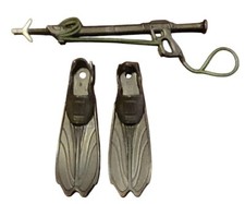6 G.I. Joe Classified 60th Action Sailor Recon Diver speargun and Flippers