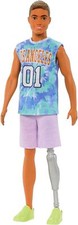Barbie Ken Fashionistas Doll 212 with Prosthetic Leg, Wearing Los Angeles Jerse