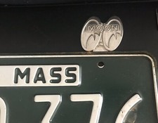 Medal Moon Eyes Hot Rod Rat Rod Car Motorcycle License Plate Topper