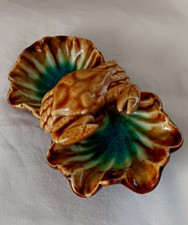 Double COUPELLE creuse CRABE céramique vernis VALLAURIS VINTAGE