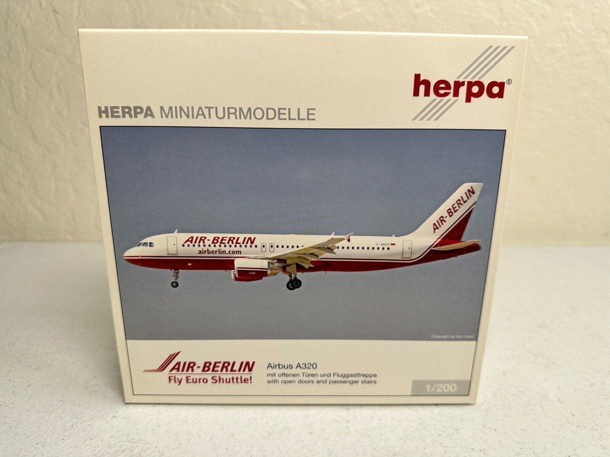 HERPA 1:200 - A320 AIR BERLIN AIRLINES - 551823 - OPENING SIDE