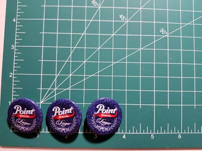 Point Special Lager LOT of 3 Pins Buttons Stevens Point WI Beer Brewery