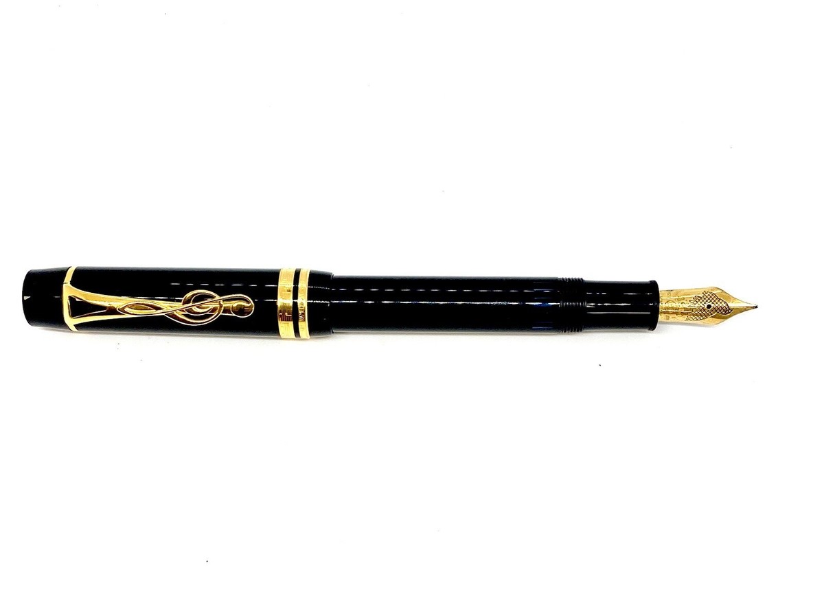 Vintage Montblanc 18k Nib Leonard Bernstein Music Note Fountain