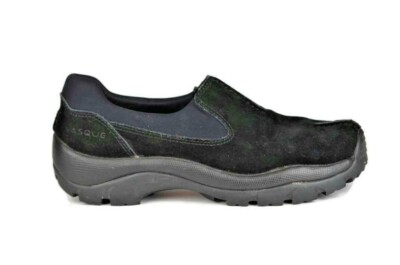 Vasque Womens Moondog Outdoor Hiking Shoes Black Low Top Suede Moc  7 M