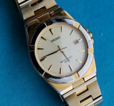 【中古】大洋ホエールズ_腕時計 Slim Quartz Watch SEIKO V732-0890 movement EPSON V732C MADE in