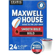 Maxwell House Smooth Bold Roast Coffee K-Cup Pods, 24 ct Box