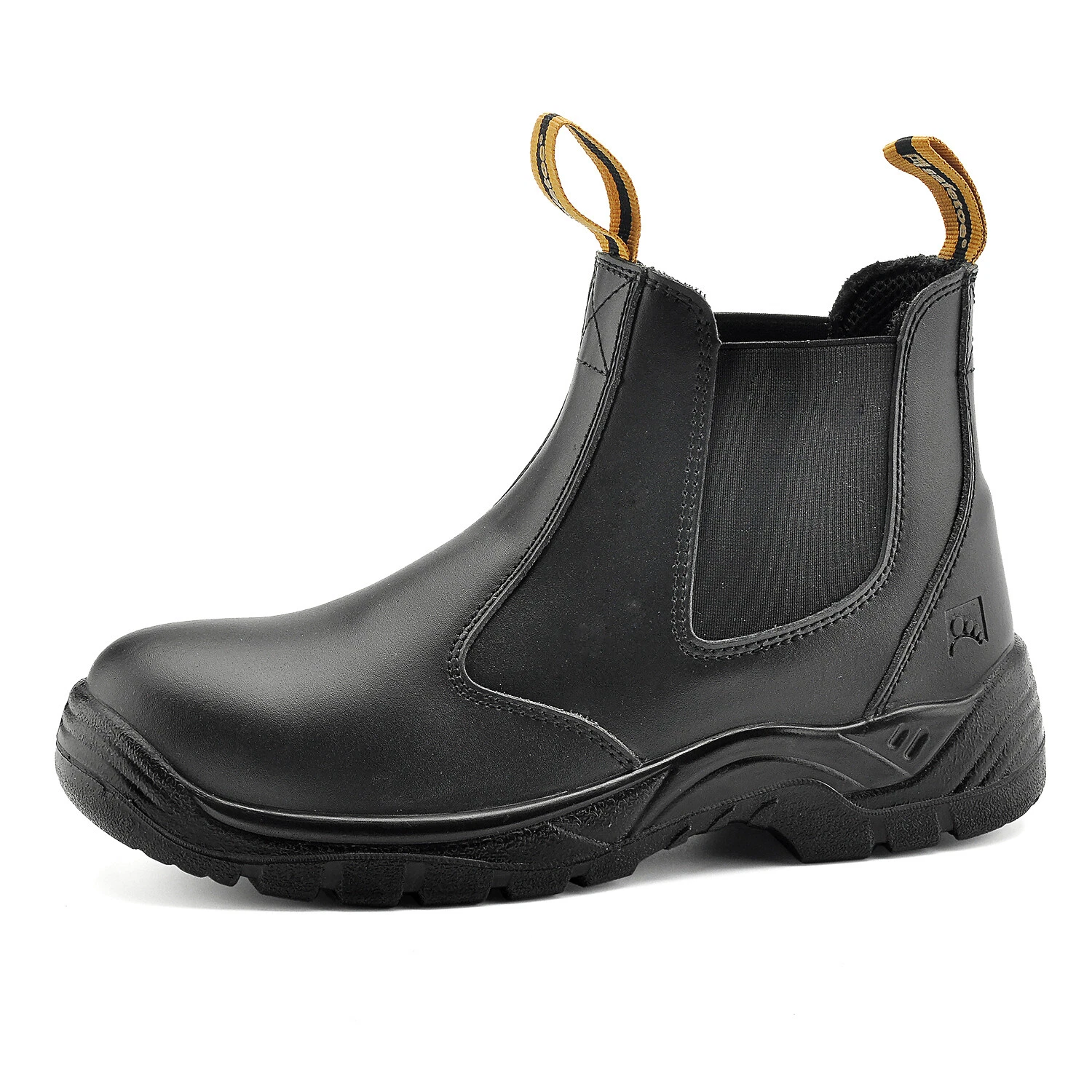 Mens Safety Shoes Work Boot Steel Toe Chelsea Cow Leather Waterproof Lightweight