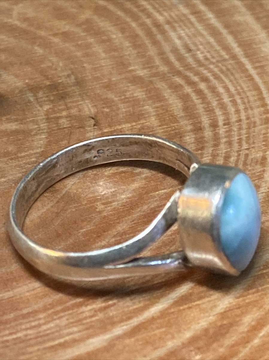 larimarさん　23-4-9-8 Sonara Jewelry--Oval Three Stone Natural Larimar .925 Sterling