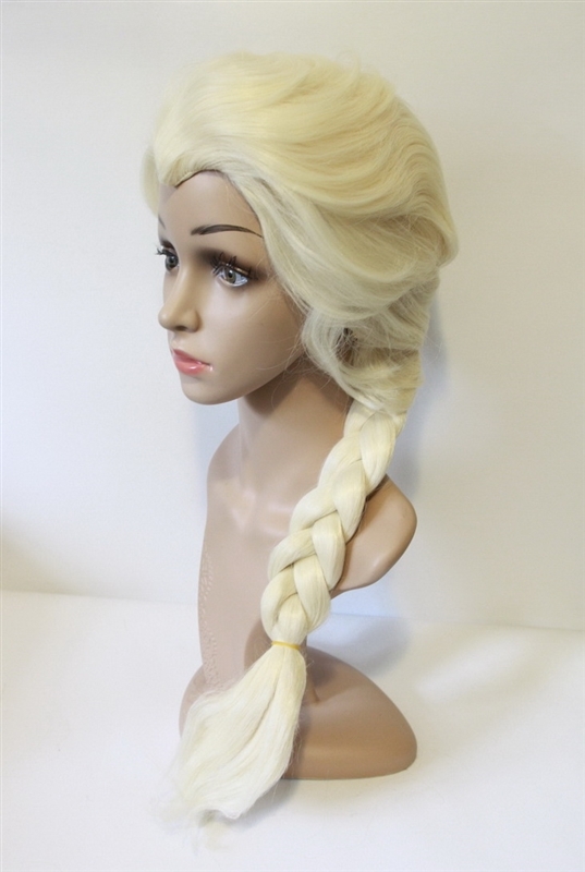NEW Frozen Elsa Snow Queen Disney Wig Blonde Braided Ponytail Halloween  Costume