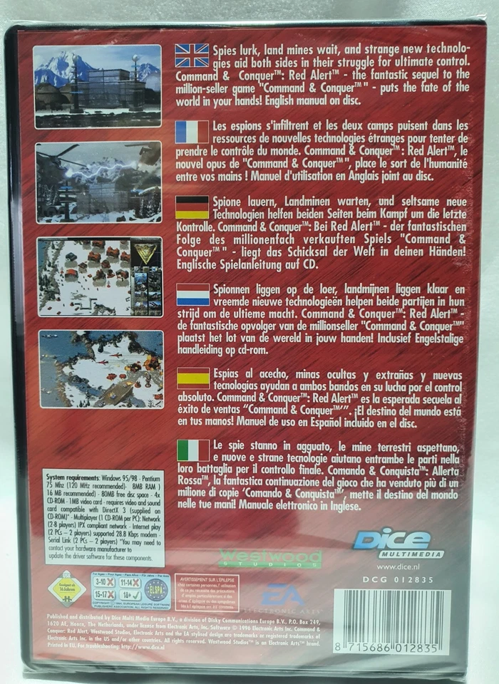 Command & Conquer : Red Alert PC CD-ROM NEW Factory Sealed 100% MINT - Image 4 of 4