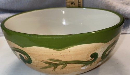 Set Of 2 Pfaltzgraff “TUSCANY FLORAL” Soup/Cereal Bowls Green Rim 6” D x 2.75” H - Picture 10 of 10