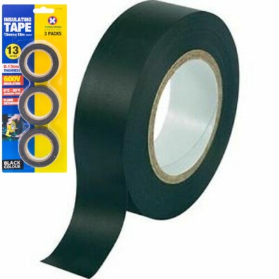 3 x Rollen PVC Elektriker Elektro Isolierung Isolierband schwer entflammbar