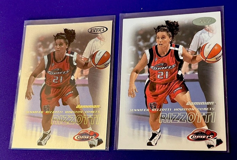 2000 Fleer Jennifer Rizzotti “RC SSP RARE Dominion Extra SILVER FOIL” & Base RC”