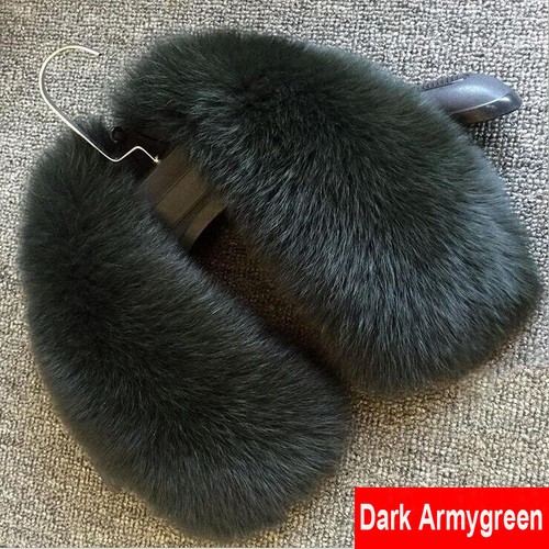 Men or Womens 100% Real Fox Fur Collar Wrap Scarf for Your Jacket or Coat - Picture 14 of 19