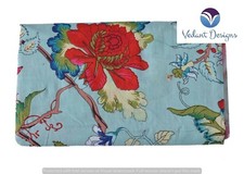 Hand Block Floral Print 100 Cotton Green Fabric Running 5 Yard Indian