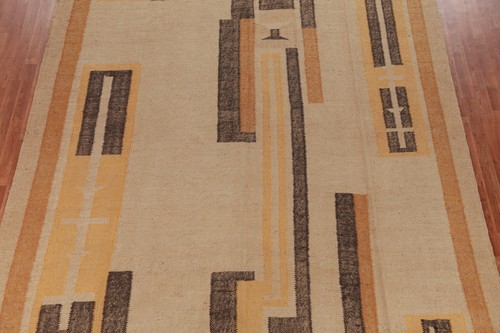 Geometric Reversible Kelim Kilim Rugs Flatweave Tribal Turkish Carpet 9x12 ft - Picture 4 of 13