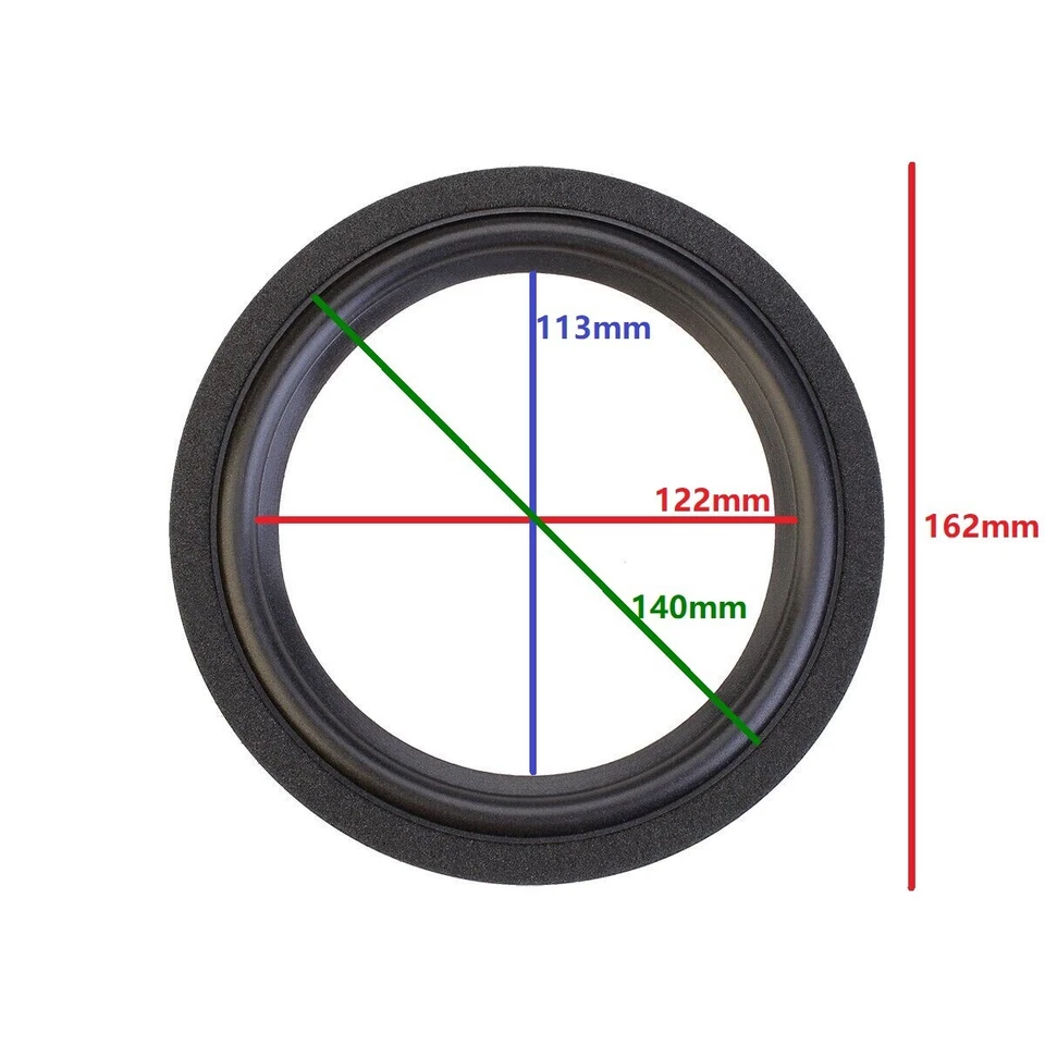 2 Replacement 6.5" Speaker Foam Surrounds For JBL Speaker Foam Edge Repair - Image 2 of 4