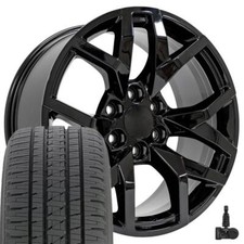 Sem Black 20 Inch Wheels Bridgestone Tires Tpms Set Fit Cadillac Gmc Chevy Sem Black 20 Inch Wheels Bridgestone Tires Tpms Set Fit Cadillac Gmc Chevy