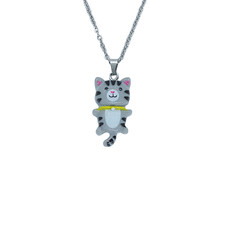 USA Seller Cartoon Cat Polyresin Pendant Necklace Jewelry New