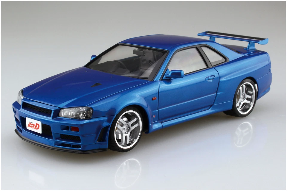 1:24 Scale Aoshima Initial-D Hosino Kozo BNR34 Skyline GTR Model Kit UK STOCK - Image 2 of 3