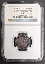 1638 to 1642 Great Britain 4 Pence NGC XF 45