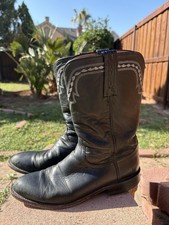 Lucchese BOOTS SIZE 8 1/2  D 2000 Black Leath...