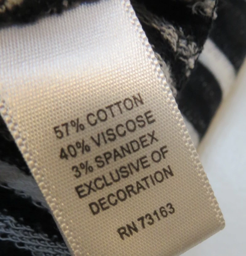 Camisa sin mangas Cable & Gauge para mujer mediana negra blanca a rayas elástica relajada Foto 3 de 4