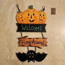 Festive Halloween Welcome Sign