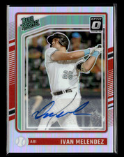 Ivan Melendez 2024 Donruss Optic Rated Prospect Silver Prizm Auto