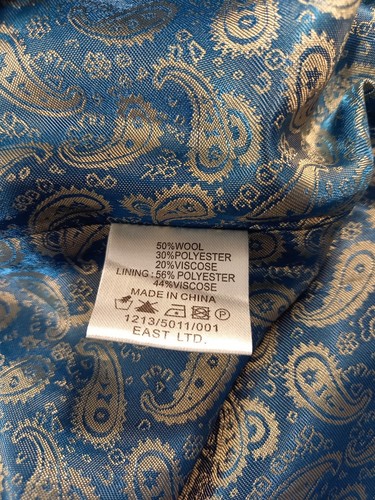 East skirt marine blue wool mix size 14 lined with side zip knee length BNWT - Bild 8 von 9