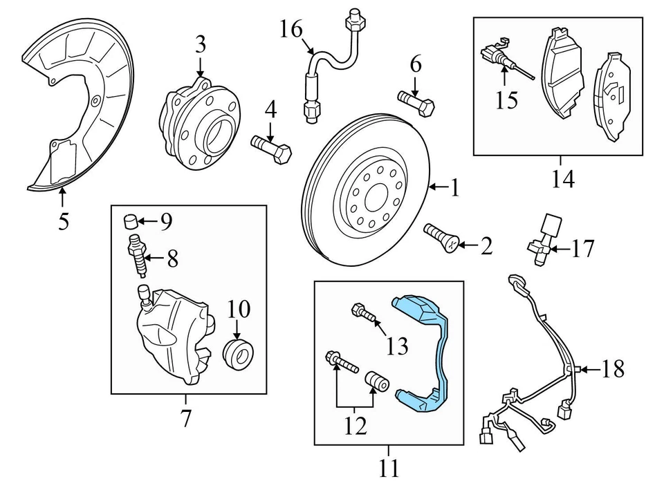 VW TAOS 2021-2023 - Porta pinza de freno delantera derecha / soporte 8V0615126A Foto 3 de 4