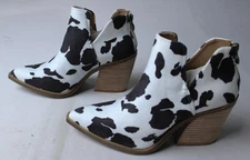 Barn Babe Women's Versatile Cowprint Booties JL3 Black/White Size US:9 UK:7