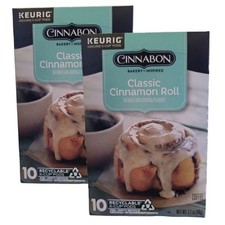 Cinnabon Classic Cinnamon Roll Coffee Single-Serve Pods Keurig 20 K-Cups