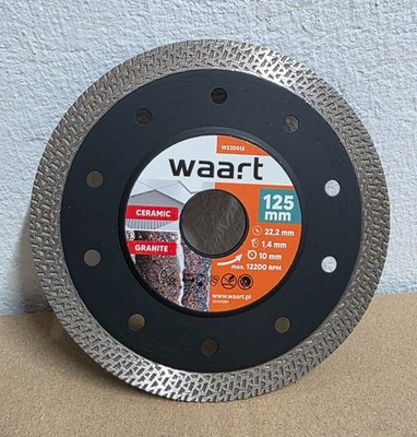 Diamanttrennscheibe (Ø 125 x 1,4 x 22,23mm) für Fliesen Granit Feinsteinzeug