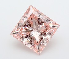 Princess Cut 4.04 Ct Fancy Intense Pink VS1 IGI Certified Lab Grown CVD Diamond