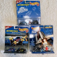 Hot Wheels Action Packs Lot of 3 Home Improvement, Racing John Glenn