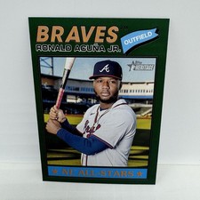 2026 Topps Heritage Ronald Acuna Jr. Dark Green Border #55 MLB Atlanta Braves