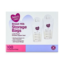Parent  s Choice Breast Milk Storage Bags, 6 oz, 100 Count