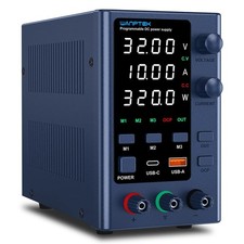 DC Power Supply Variable 0-32V 0-10A Bench Power Supplies Adjustable with Mem...
