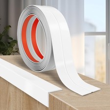 Corner Wall Protector Trim, 1.6in Width, 10ft Long, Peel Stick, White
