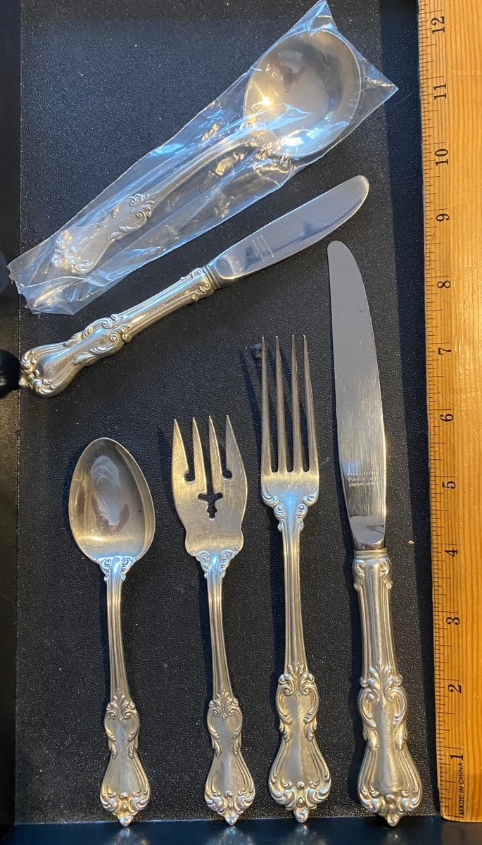 毛*様 USA製Reed & Bartonヴィンテージスターリングシルバー銀細工 Reed & Barton Marlborough Antique US Sterling Silver Flatware Sets