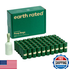 Earth Rated Dog Waste Bag Holder Leakproof Unscented Dispenser  900 Bags Supply