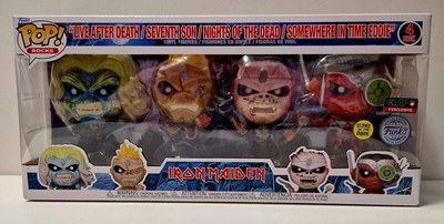 Funko Pop! ROCKS Iron Maiden 4xEddie  Glows in the dark 248 259 250 251 NEU OVP