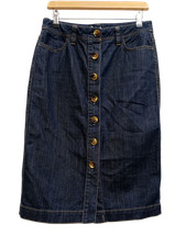 Boden Button Front Denim Skirt - UK 12L