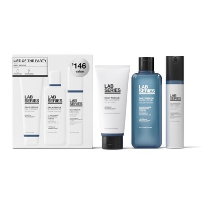 Lab Series Daily Rescue 44DA01 Men's Skincare Set - Face Wash Toner Moisturizer