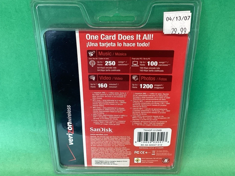 Vintage SANDISK 512mb MicroSD + MiniSD + SD Adapters - NEW OLD STOCK - Image 3 of 3