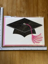 Papyrus Greeting Card Graduate Graduation Grad Fancy Tassel Pink Cap Shine