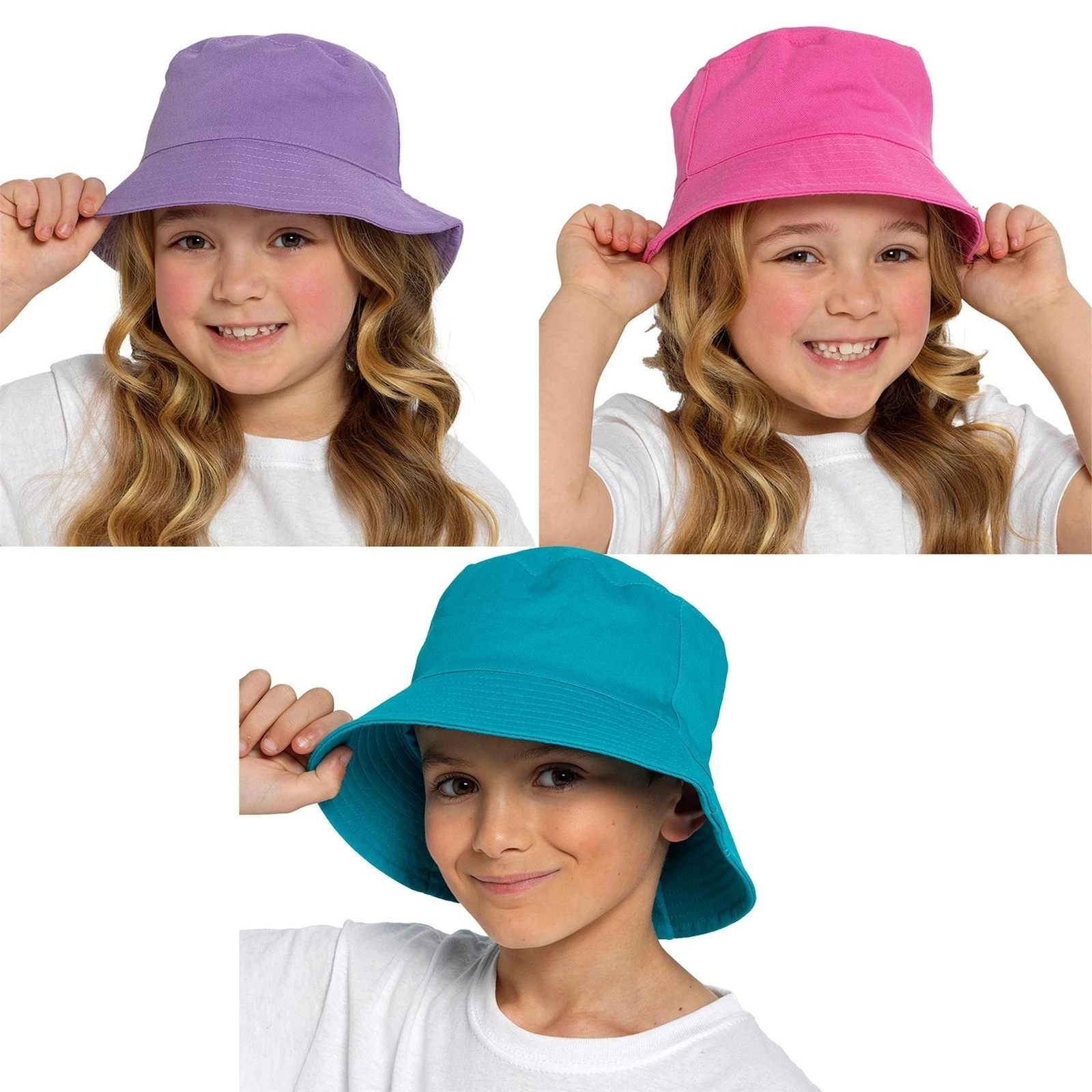 A2Z 4 Kids Children Boys Girls Bucket Hat Summer Foldable Polyester UV Protection