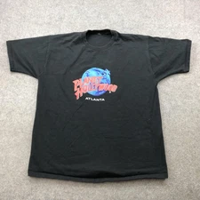 Vintage Planet Hollywood Shirt Mens XL Black Atlanta Logo Tee 90s Movie