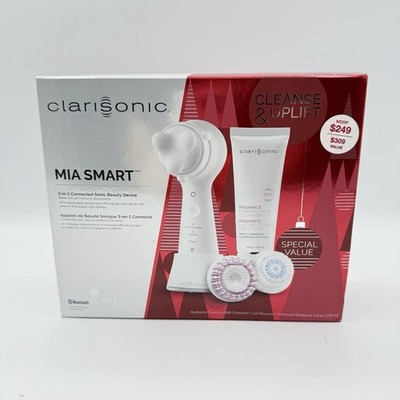Clarisonic Mia Smart Sonic 3-in-1 Facial Beauty Cleansing Brush White SEALED NEW